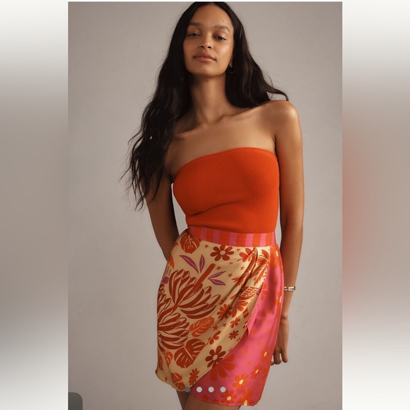 Farm Rio wrap slip mini skirt - Picture 1 of 9